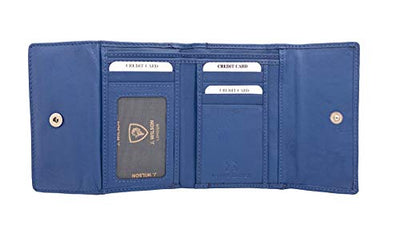 J. Wilson London Ladies RFID Safe Designer Leather Purse Card Women Wallet Zip Pocket Boxed