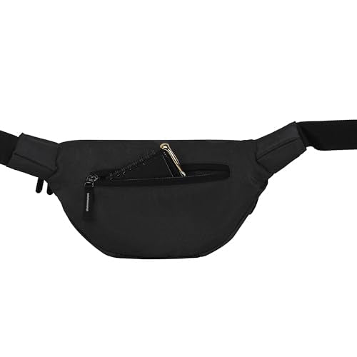 Hudson & James Bumbag Waist Fanny Pack Running Belt for Men Women Unisex Bum Bag Zipper Pockets Adjustable Belt, Waterproof Pocket for Outdoors Workout Hiking Gifts for Men Women