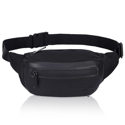 Hudson & James Bumbag Waist Fanny Pack Running Belt for Men Women Unisex Bum Bag Zipper Pockets Adjustable Belt, Waterproof Pocket for Outdoors Workout Hiking Gifts for Men Women