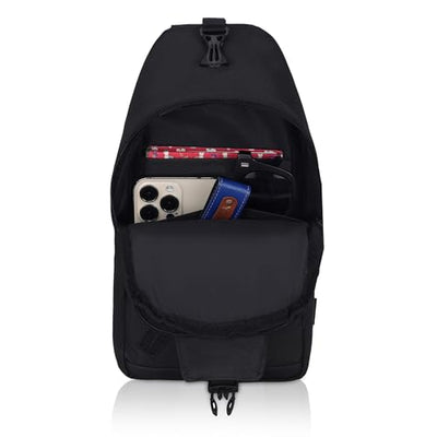 Hudson & James Small Sling Bag, Lightweight Crossbody Backpack for Men Women Kids, Shoulder Bag for Sports and Outdoor Walking Hiking Travel