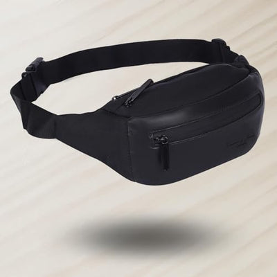 Hudson & James Bumbag Waist Fanny Pack Running Belt for Men Women Unisex Bum Bag Zipper Pockets Adjustable Belt, Waterproof Pocket for Outdoors Workout Hiking Gifts for Men Women