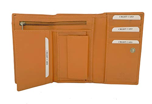 J. Wilson London Ladies RFID Safe Designer Leather Purse Card Women Wallet Zip Pocket Boxed