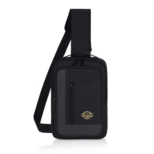 Hudson & James Small Sling Bag, Lightweight Crossbody Backpack for Men Women Kids, Shoulder Bag for Sports and Outdoor Walking Hiking Travel