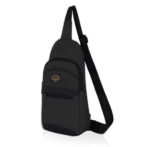 Hudson & James Small Sling Bag, Lightweight Crossbody Backpack for Men Women Kids, Shoulder Bag for Sports and Outdoor Walking Hiking Travel