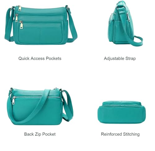 Hudson & James Designer Genuine Leather Women Ladies Travel Satchel Everyday Crossover Cross body Work iPad Shoulder Handbag Bag