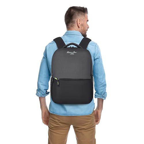 Hudson & James Laptop Backpack, 15.6 inch Business Laptop Rucksack Bag, Water Resistant Travel Cabin Backpack Computer Bag for Women Men College Holiday