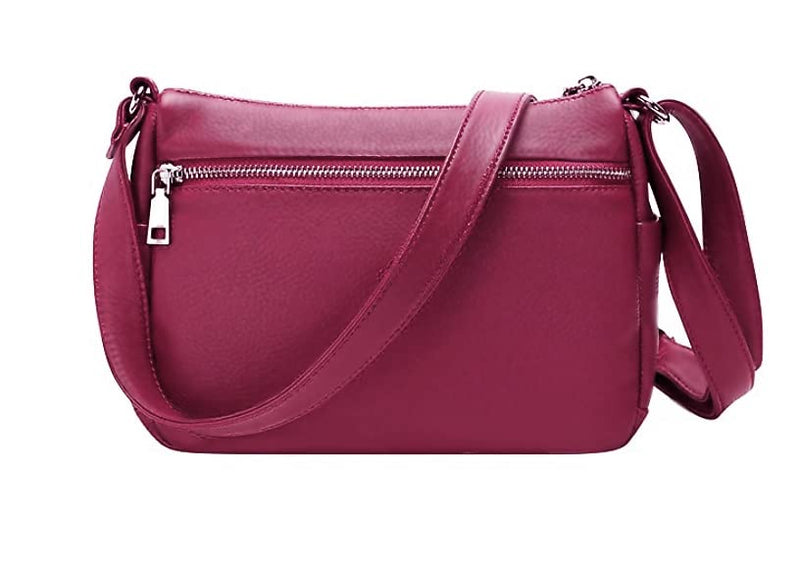 Hudson & James Designer Genuine Leather Women Ladies Travel Satchel Everyday Crossover Cross body Work iPad Shoulder Handbag Bag