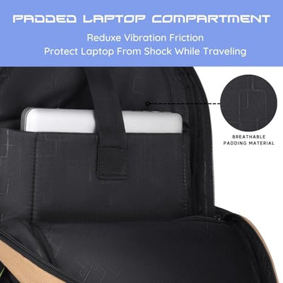 Hudson & James Laptop Backpack, 15.6 inch Business Laptop Rucksack Bag, Water Resistant Travel Cabin Backpack Computer Bag for Women Men College Holiday