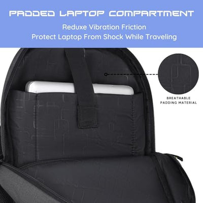 Hudson & James Laptop Backpack, 15.6 inch Business Laptop Rucksack Bag, Water Resistant Travel Cabin Backpack Computer Bag for Women Men College Holiday