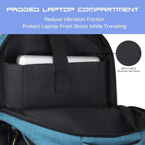 Hudson & James Laptop Backpack, 15.6 inch Business Laptop Rucksack Bag, Water Resistant Travel Cabin Backpack Computer Bag for Women Men College Holiday