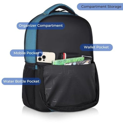 Hudson & James Laptop Backpack, 15.6 inch Business Laptop Rucksack Bag, Water Resistant Travel Cabin Backpack Computer Bag for Women Men College Holiday