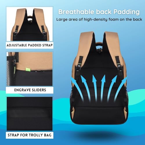 Hudson & James Laptop Backpack, 15.6 inch Business Laptop Rucksack Bag, Water Resistant Travel Cabin Backpack Computer Bag for Women Men College Holiday