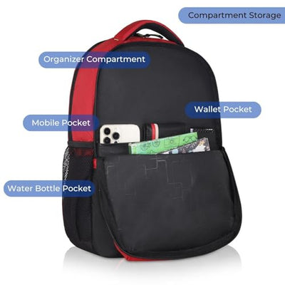Hudson & James Laptop Backpack, 15.6 inch Business Laptop Rucksack Bag, Water Resistant Travel Cabin Backpack Computer Bag for Women Men College Holiday
