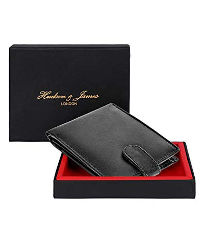 Hudson & James Designer Vegan Leather RFID Blocking Shield Card Holder Wallet for Men Eco Friendly