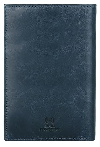 Hudson & James Passport Holder Real Leather RFID Blocking UK Passport Cover Travel Wallet Case with Card Slot Travel Document Organizer Ticket Travel Essential