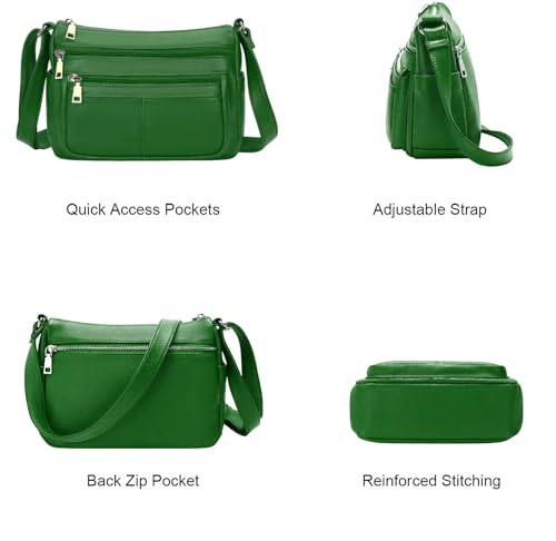 Hudson & James Designer Genuine Leather Women Ladies Travel Satchel Everyday Crossover Cross body Work iPad Shoulder Handbag Bag