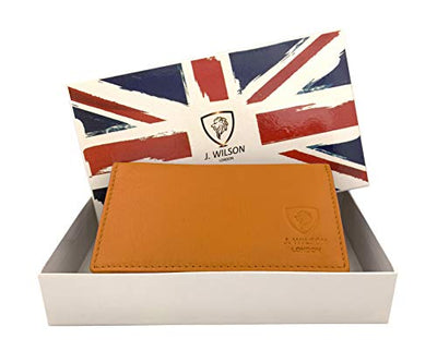 J. Wilson London Ladies RFID Safe Designer Leather Purse Card Women Wallet Zip Pocket Boxed