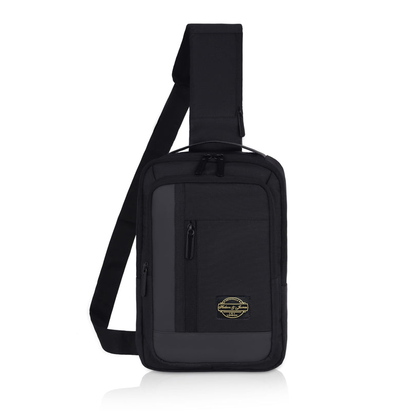 Hudson & James Small Sling Bag, Lightweight Crossbody Backpack for Men Women Kids, Shoulder Bag for Sports and Outdoor Walking Hiking Travel