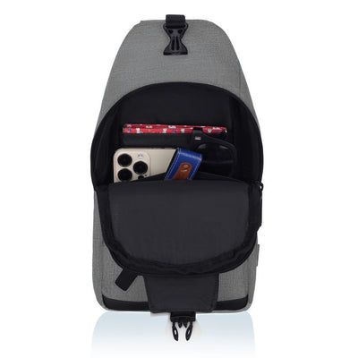 Hudson & James Small Sling Bag, Lightweight Crossbody Backpack for Men Women Kids, Shoulder Bag for Sports and Outdoor Walking Hiking Travel