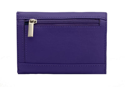J. Wilson London Ladies RFID Safe Designer Leather Purse Card Women Wallet Zip Pocket Boxed