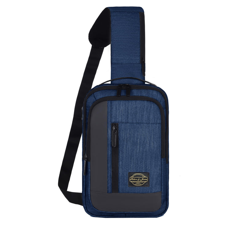 Hudson & James Small Sling Bag, Lightweight Crossbody Backpack for Men Women Kids, Shoulder Bag for Sports and Outdoor Walking Hiking Travel