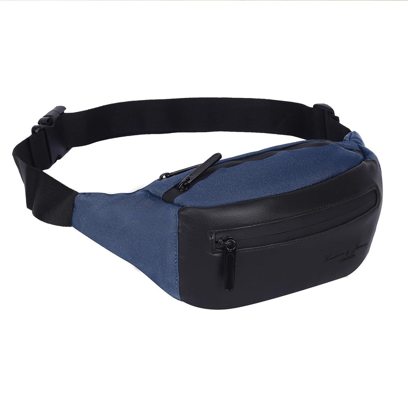 Hudson & James Bumbag Waist Fanny Pack Running Belt for Men Women Unisex Bum Bag Zipper Pockets Adjustable Belt, Waterproof Pocket for Outdoors Workout Hiking Gifts for Men Women