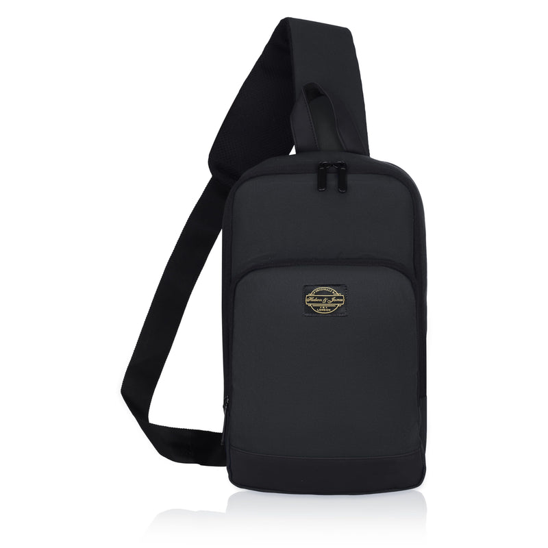 Hudson & James Small Sling Bag, Lightweight Crossbody Backpack for Men Women Kids, Shoulder Bag for Sports and Outdoor Walking Hiking Travel