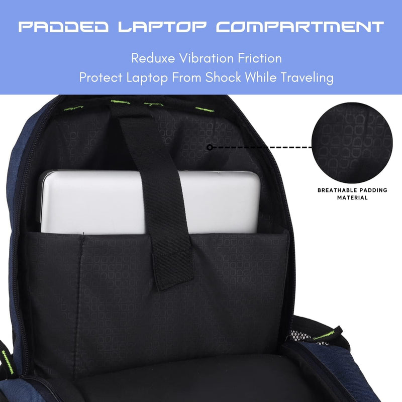 Hudson & James Laptop Backpack, 15.6 inch Business Laptop Rucksack Bag, Water Resistant Travel Cabin Backpack Computer Bag for Women Men College Holiday