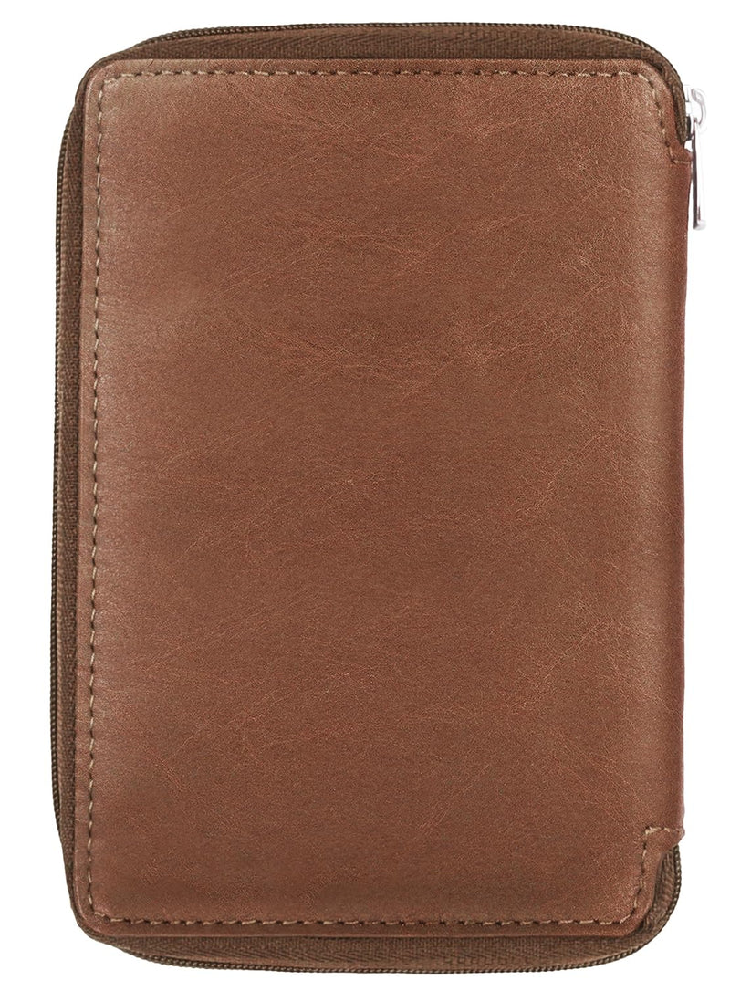 Hudson & James 100% Real Leather Travel Wallet Passport Holder Cover RFID Blocking- Document Case Organizer