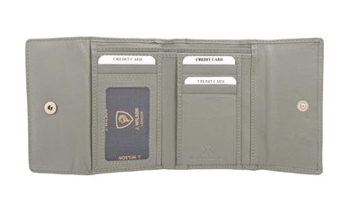 J. Wilson London Ladies RFID Safe Designer Leather Purse Card Women Wallet Zip Pocket Boxed