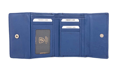 J. Wilson London Ladies RFID Safe Designer Leather Purse Card Women Wallet Zip Pocket Boxed