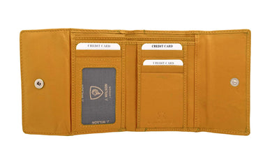 J. Wilson London Ladies RFID Safe Designer Leather Purse Card Women Wallet Zip Pocket Boxed