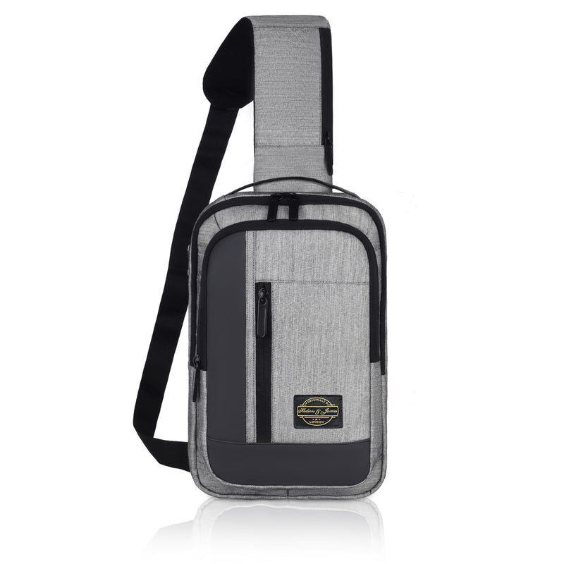 Hudson & James Small Sling Bag, Lightweight Crossbody Backpack for Men Women Kids, Shoulder Bag for Sports and Outdoor Walking Hiking Travel