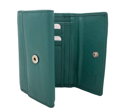 J. Wilson London Ladies RFID Safe Designer Leather Purse Card Women Wallet Zip Pocket Boxed