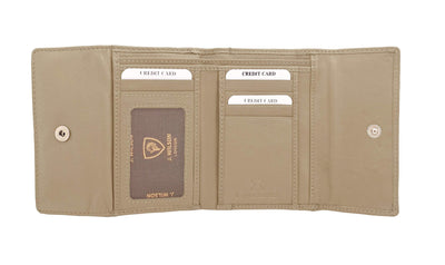 J. Wilson London Ladies RFID Safe Designer Leather Purse Card Women Wallet Zip Pocket Boxed