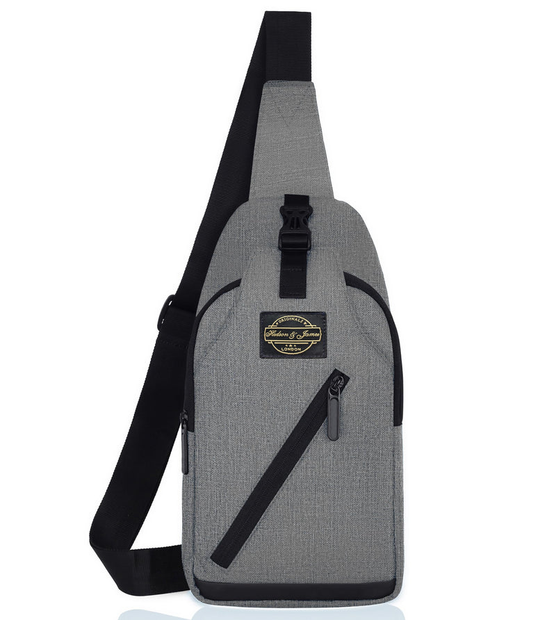 Hudson & James Small Sling Bag, Lightweight Crossbody Backpack for Men Women Kids, Shoulder Bag for Sports and Outdoor Walking Hiking Travel