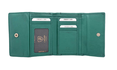J. Wilson London Ladies RFID Safe Designer Leather Purse Card Women Wallet Zip Pocket Boxed