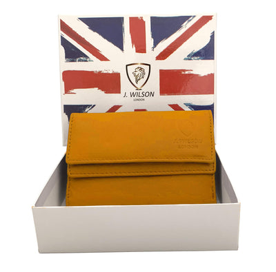 J. Wilson London Ladies RFID Safe Designer Leather Purse Card Women Wallet Zip Pocket Boxed