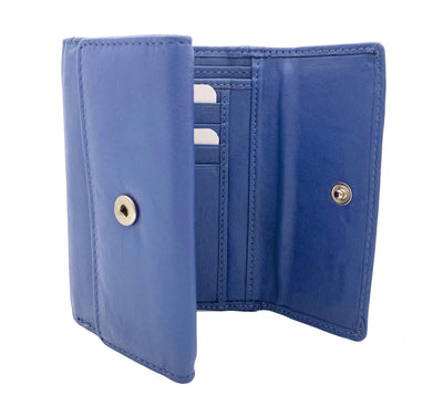 J. Wilson London Ladies RFID Safe Designer Leather Purse Card Women Wallet Zip Pocket Boxed