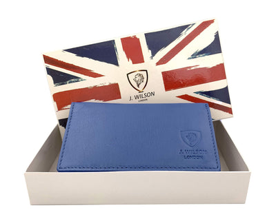 J. Wilson London Ladies RFID Safe Designer Leather Purse Card Women Wallet Zip Pocket Boxed