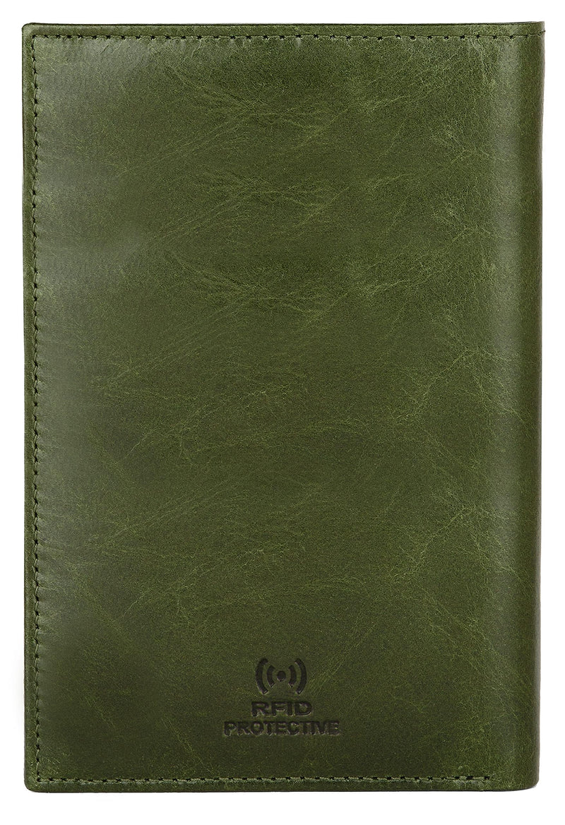 Hudson & James Passport Holder Real Leather RFID Blocking UK Passport Cover Travel Wallet Case with Card Slot Travel Document Organizer Ticket Travel Essential