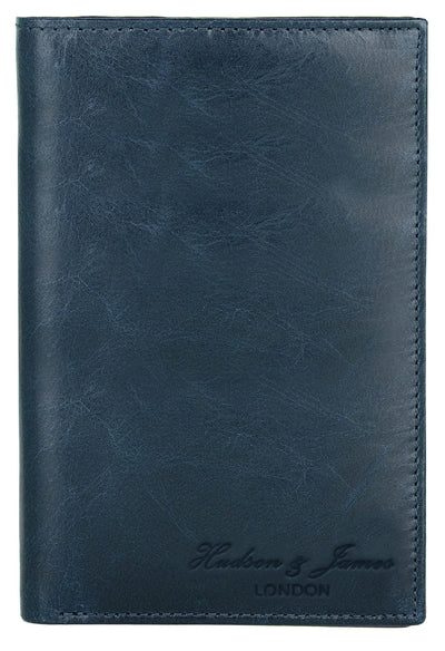 Hudson & James Passport Holder Real Leather RFID Blocking UK Passport Cover Travel Wallet Case with Card Slot Travel Document Organizer Ticket Travel Essential