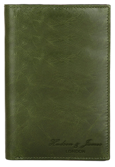 Hudson & James Passport Holder Real Leather RFID Blocking UK Passport Cover Travel Wallet Case with Card Slot Travel Document Organizer Ticket Travel Essential