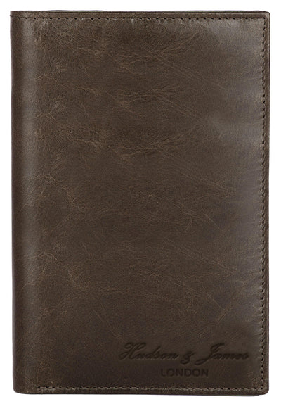 Hudson & James Passport Holder Real Leather RFID Blocking UK Passport Cover Travel Wallet Case with Card Slot Travel Document Organizer Ticket Travel Essential