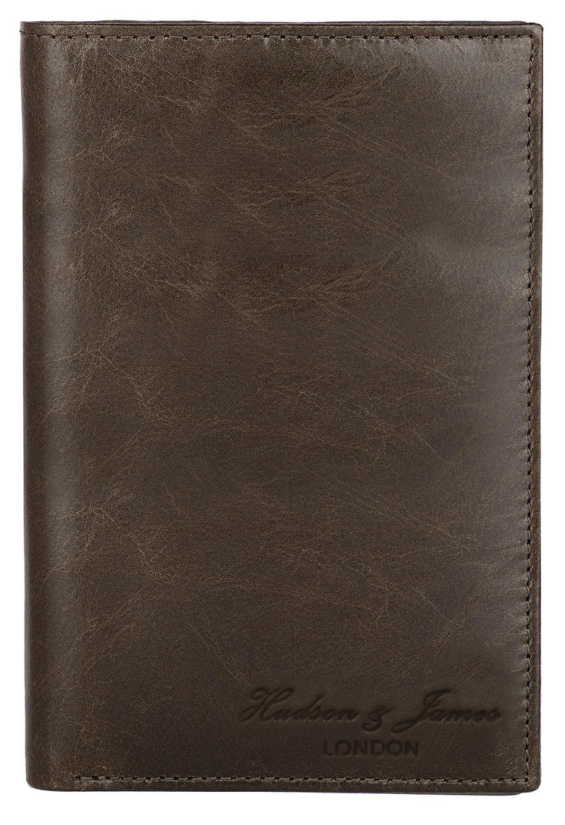 Hudson & James Passport Holder Real Leather RFID Blocking UK Passport Cover Travel Wallet Case with Card Slot Travel Document Organizer Ticket Travel Essential