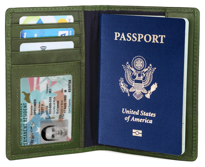 Hudson & James Passport Holder Real Leather RFID Blocking UK Passport Cover Travel Wallet Case with Card Slot Travel Document Organizer Ticket Travel Essential