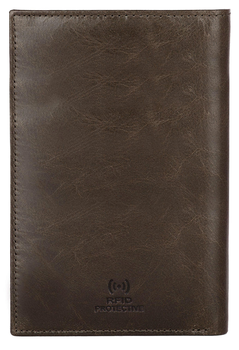 Hudson & James Passport Holder Real Leather RFID Blocking UK Passport Cover Travel Wallet Case with Card Slot Travel Document Organizer Ticket Travel Essential