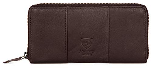 J. Wilson London Ladies RFID Safe Designer Leather Purse Card Women Wallet Zip Pocket Boxed