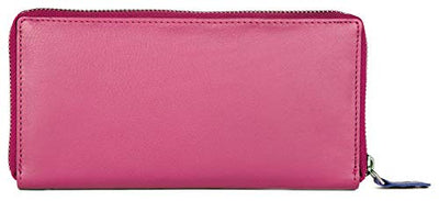 Ladies Designer RFID Safe Protection Luxury Quality Vintage Real Leather Purse Multi Credit Card Women Clutch Wallet with Zip Coin Pocket