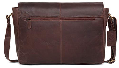 J Wilson London Messenger Bag Mens Leather Flapover 10 litres